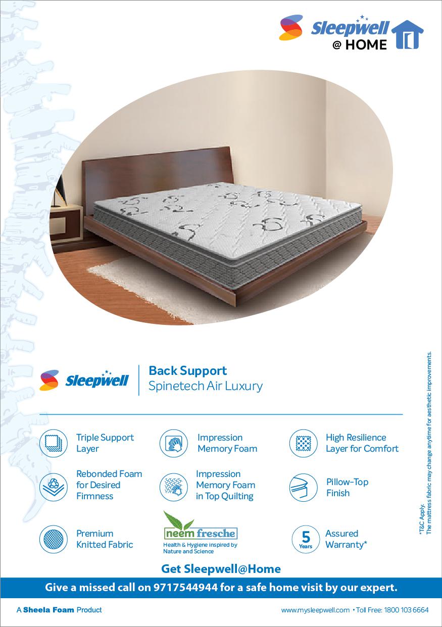 sleepwell alpha dlx flexi coir mattress